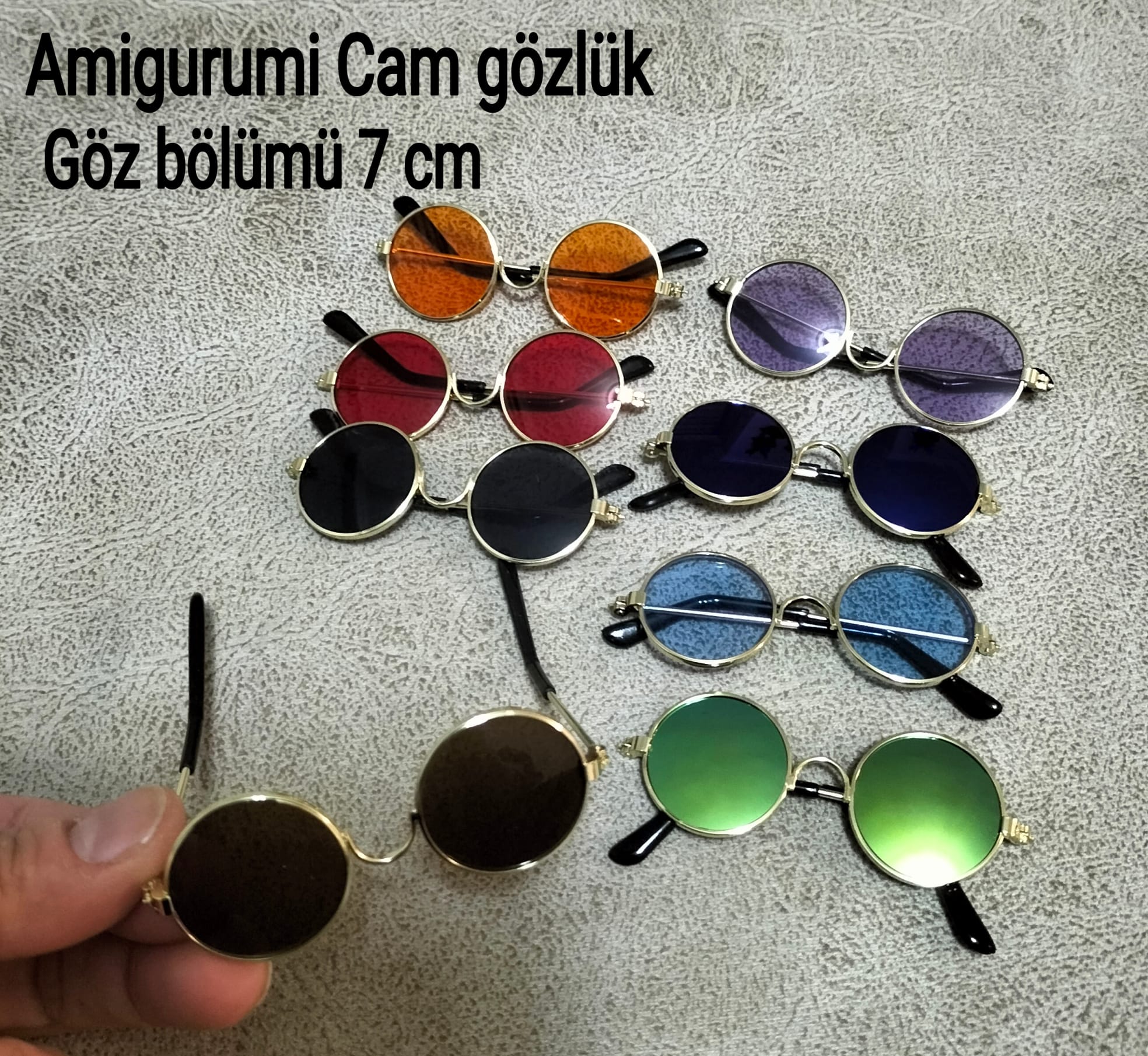 Amigurumi Gözlük Cam 7 cm