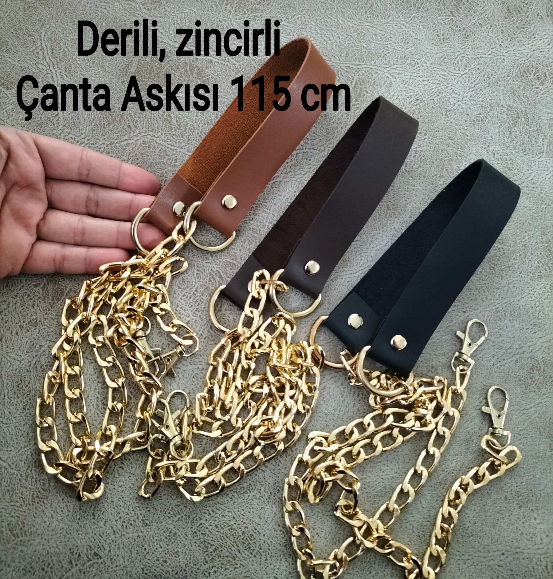 Derili Zincirli Çanta Askısı 115 cm 1 adet