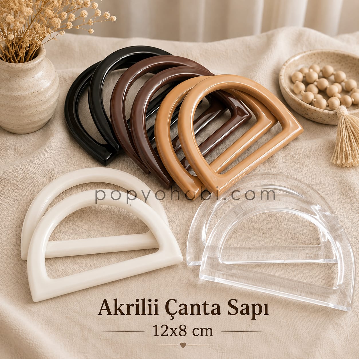 Çanta Sapı Akrilik 12 cm 1 Çift D model