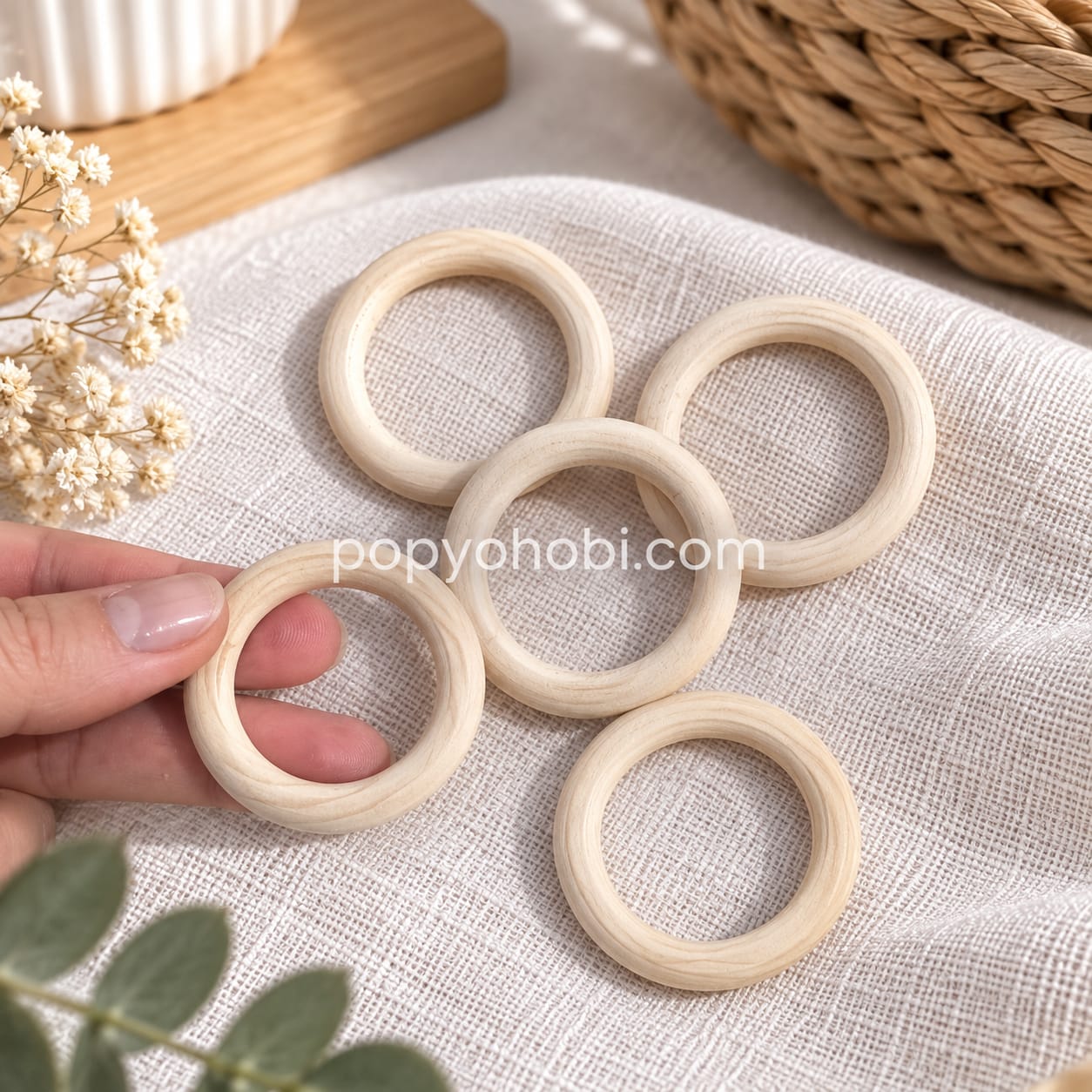 Ahşap Halka Küçük 4 cm (5 adet)