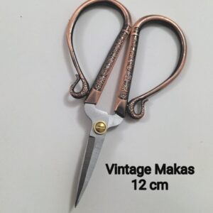 Vintage Makas Eskitme Bronz 12 cm