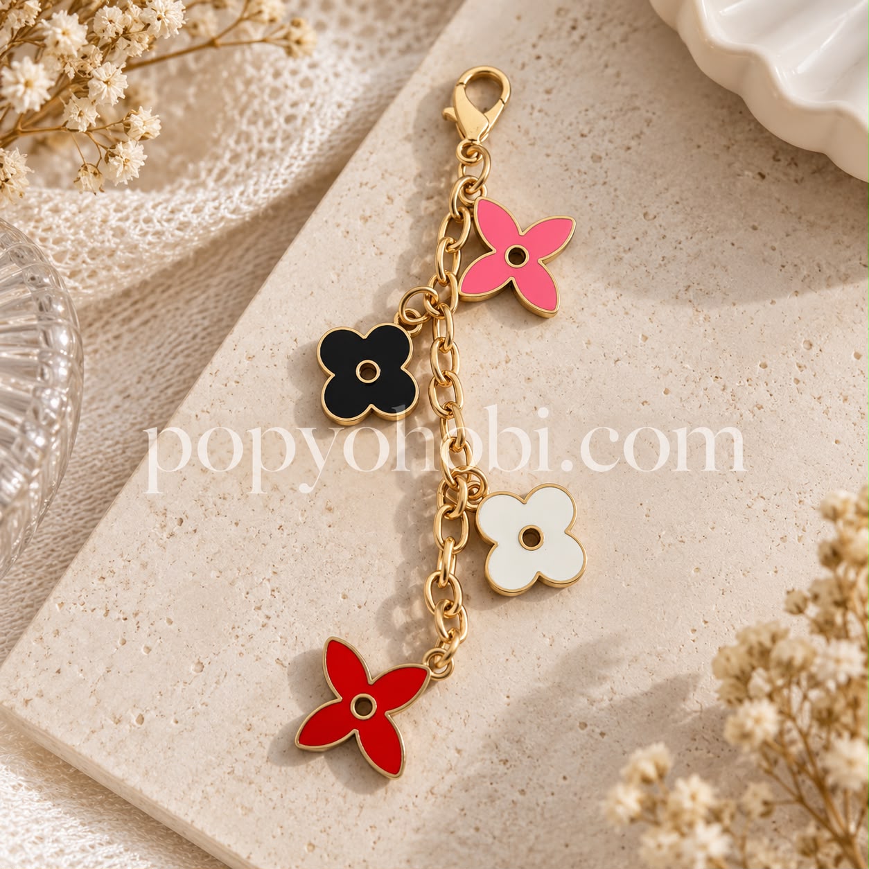 Çanta süsü, anahtarlık gold seri